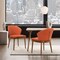 Armen Living Juno Orange Fabric and Walnut Wood Dining Side Chairs, PK2 LCJNSIWAOR - alternate 8